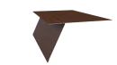 Планка карнизная фальц 130x80 мм, Золотой орех 3D