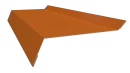 Планка примыкания в штробу 20x60x10 мм, 2011 насыщенный оранжевый глянцевый