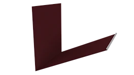 Планка примыкания верхняя к трубе фальц 250x210 мм, 3005 винно-красный глянцевый