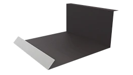 Планка примыкания нижняя 100x200x2000 мм, 8019 серо-коричневый матовый