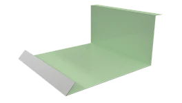 Планка примыкания нижняя 100x200x2000 мм, 6019 бело-зеленый глянцевый