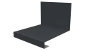 Планка примыкания нижняя к трубе фальц 140x200 мм, 7011 железно-серый глянцевый