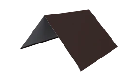 Конёк простой 150x150x2000 мм, 8017 шоколадно-коричневый стальной бархат