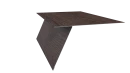 Планка карнизная фальц 130x80 мм, Морёный дуб 3D