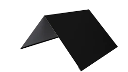 Конёк простой 150x150x2000 мм, 9005 черный янтарь стальной бархат