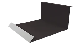 Планка примыкания нижняя 100x200x2000 мм, 8019 серо-коричневый глянцевый