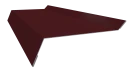 Планка примыкания в штробу 20x60x10 мм, 3005 винно-красный глянцевый