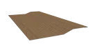 Планка крепёжная фальц 50x17x39 мм, Орех 3D