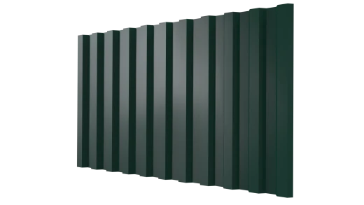 Профнастил С21 1051/1000x0,3 мм, 6005 зеленый мох глянцевый