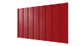 Профнастил С20R 1150/1100x0,45 мм, 3020 транспортный красный глянцевый