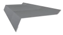 Планка примыкания в штробу 20x60x10 мм, цинк