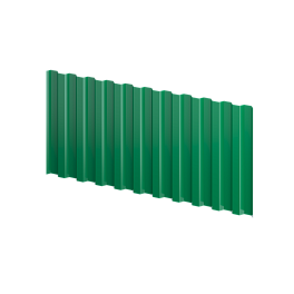 Профнастил С21 1051/1000x0,7 мм, 6029 мятно-зеленый глянцевый