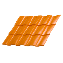 Профиль Орион 25 1200/1150x0,45 мм, 2011 насыщенный оранжевый глянцевый