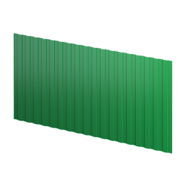 Профнастил С8 1200/1150x0,4 мм эконом, 6002 лиственно-зеленый глянцевый