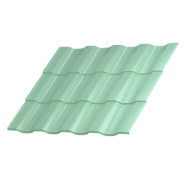 Металлочерепица Геркулес 30 1200/1150x0,5 мм, 6019 бело-зеленый глянцевый